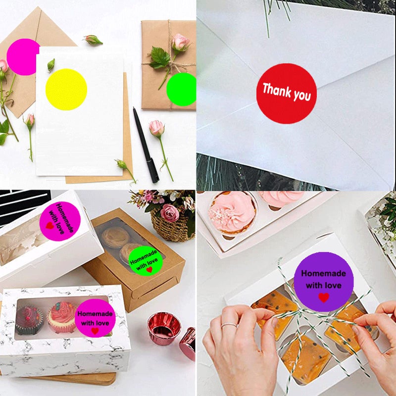 Well Tile 2 Inch Color-Code Labels Round Circle Stickers for Color Coding - Fluorescent Yellow Christmas Inventory Labels Moving Stickers for Labeling Warehouse Classroom Office Food Service and Medical 500 Pcs - Image 4